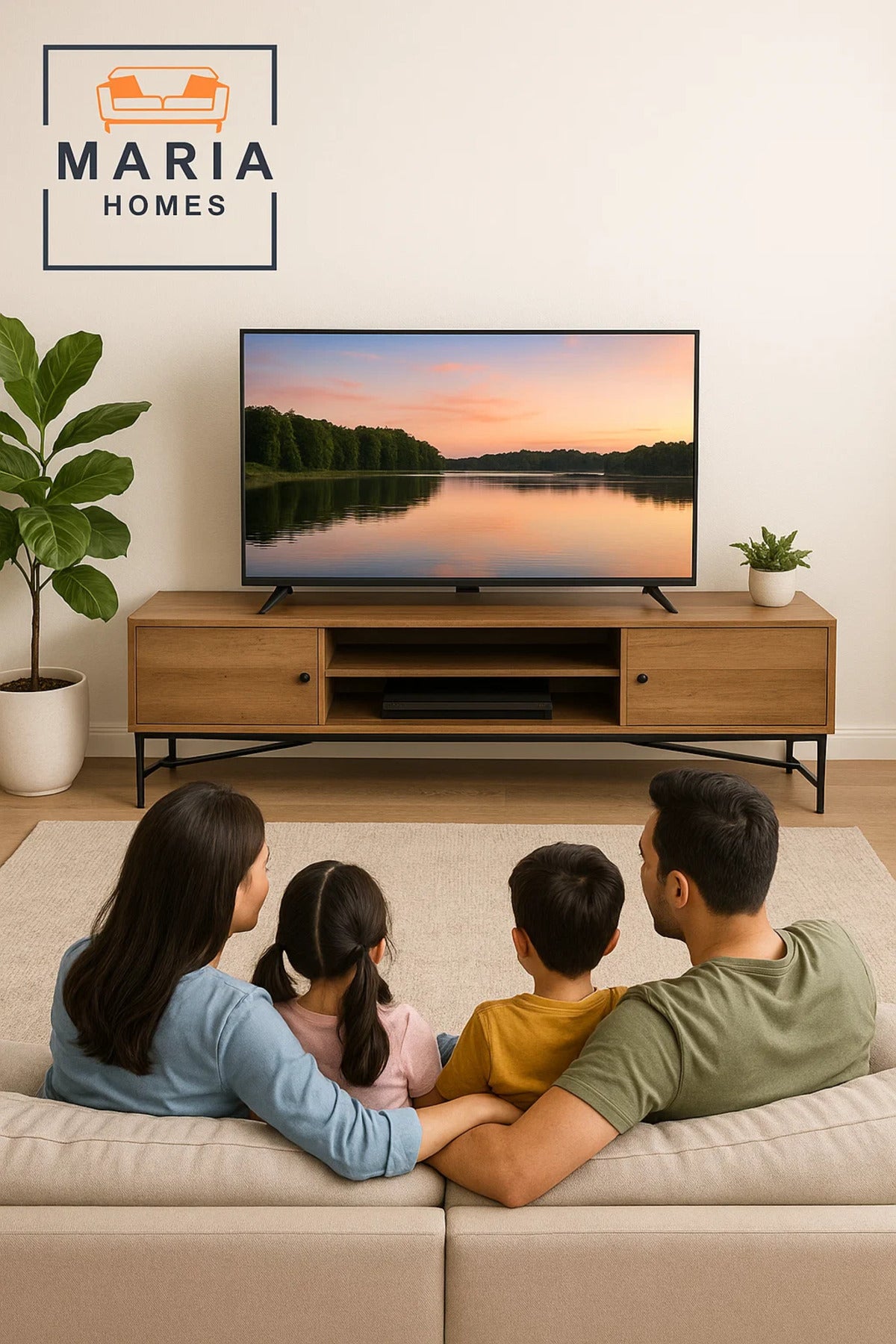 Industrial Style Brown TV Stand with Metal Base Ð 160x40x50 cm Modern Media Console