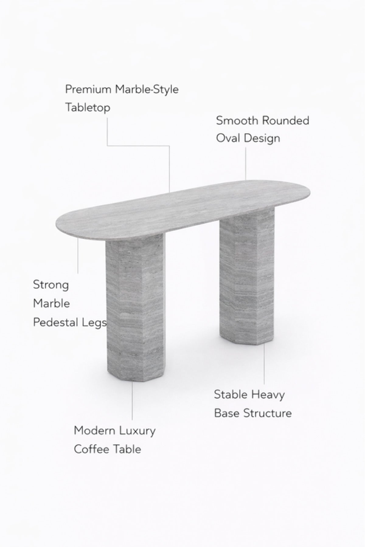 Light Grey Marble Console Table Modern Hallway Entryway light grey marble