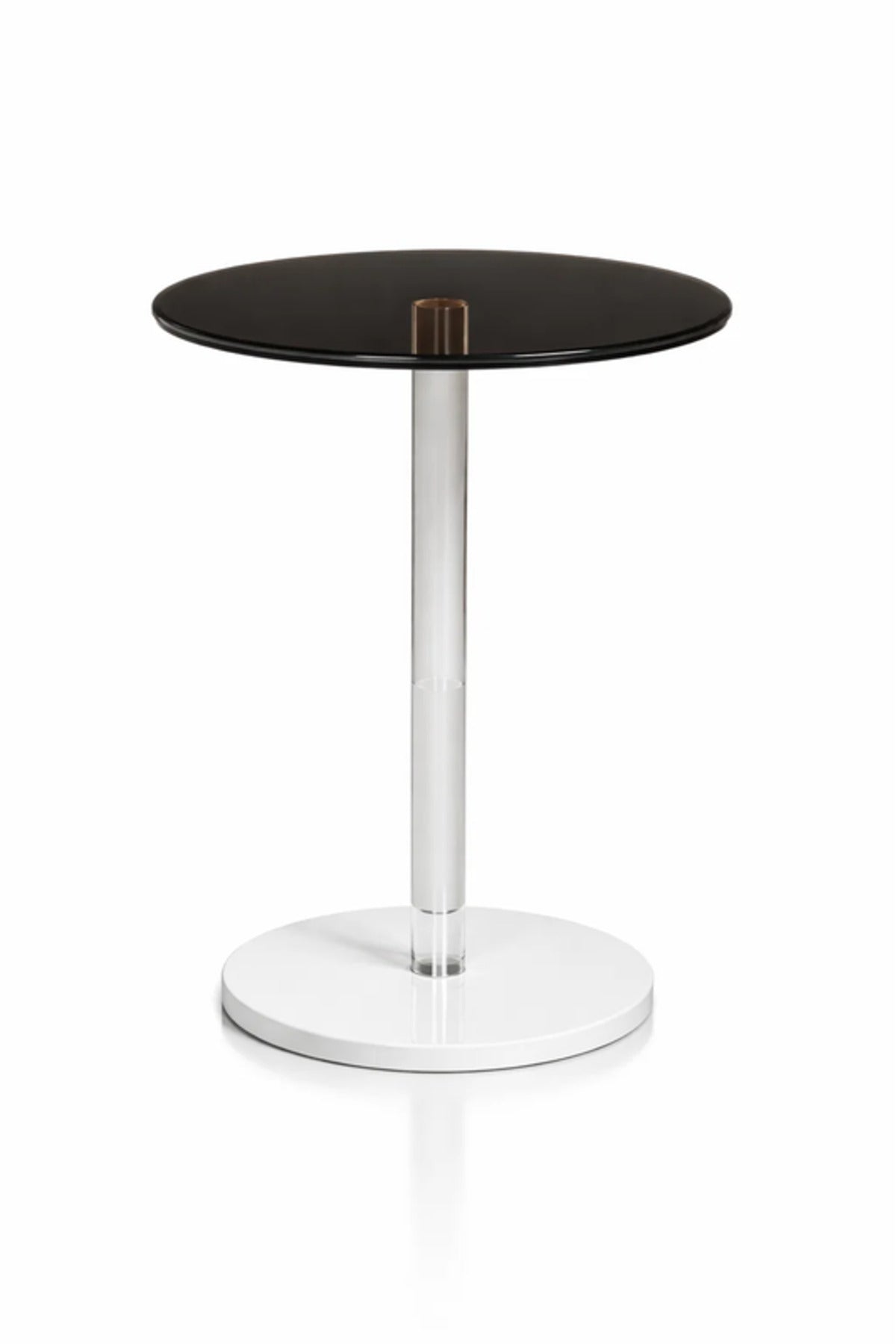 Modern Outdoor Round Bistro Table Top with White Base Patio Cafe modern outdoor round