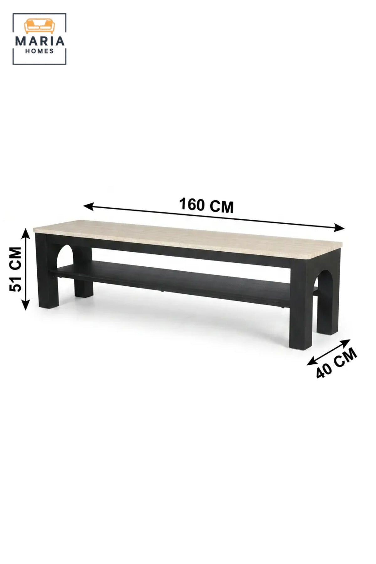 Modern TV Stand with Wooden Top and Open Storage Shelf, Long Entertainment Unit for Living Room, Bedroom, Media Room, Apartment and Lounge
