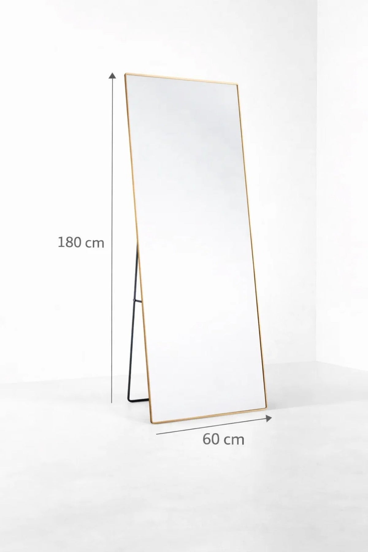 Premium Gold Full Length Floor Mirror Standing Bedroom Dressing Mirror HD Clarity Large Size 180x60