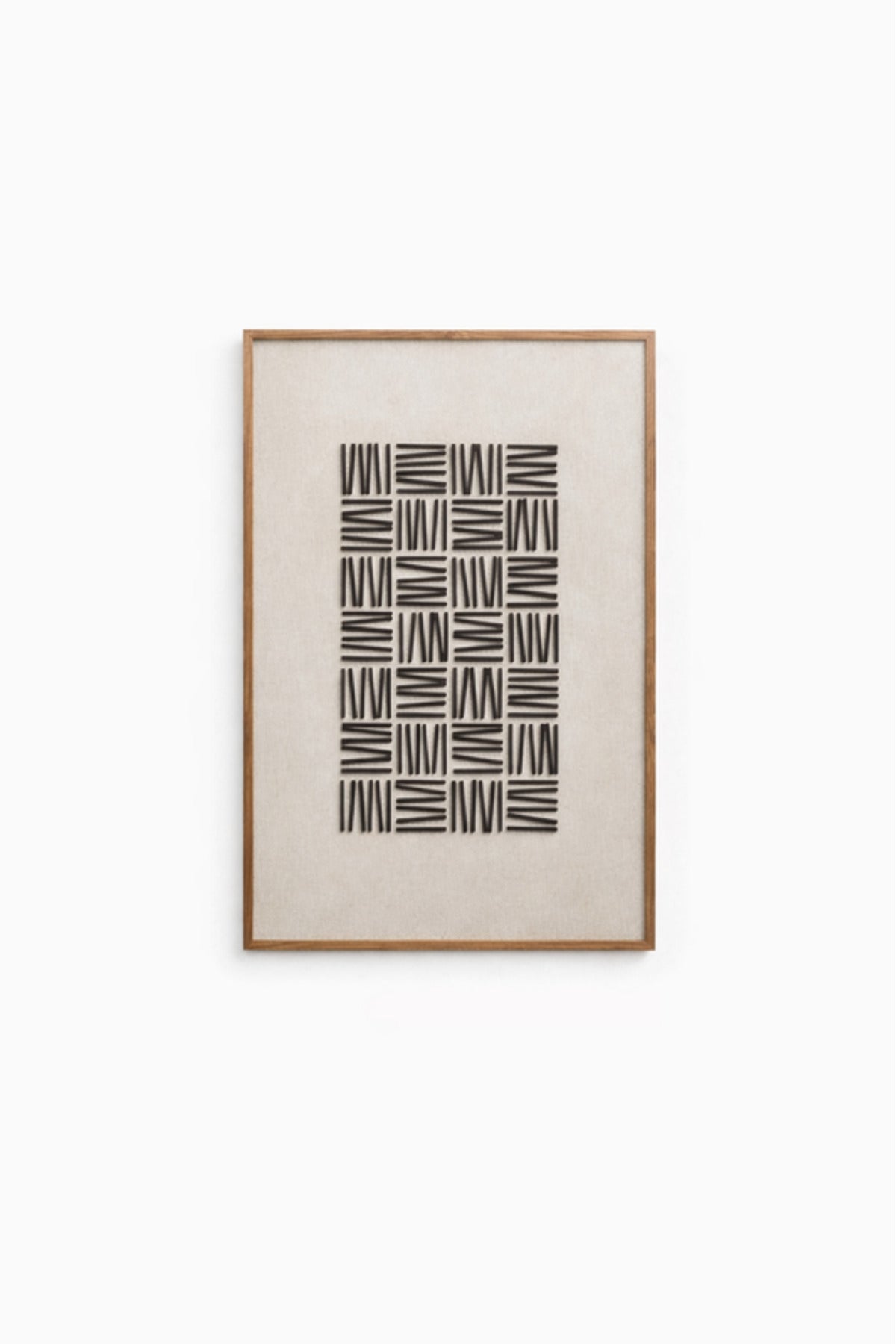 Natural Wood Geometric Wall Art with Wooden Frame Modern Decorative Panel natural wood