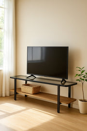 Modern Glass Top TV Stand with Storage Shelf Ð 180_40_50 cm
