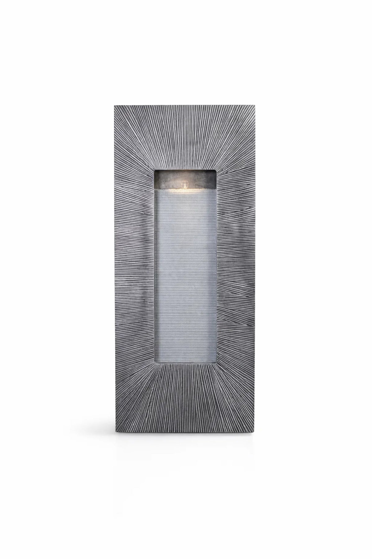 Modern Oval White Indoor Wall Fountain with LED Light Decorative Waterfall 105x50 cm