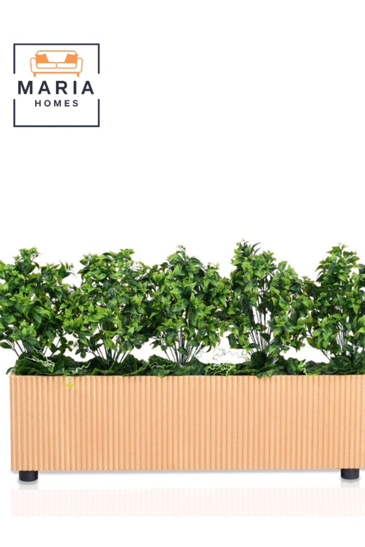 Artificial Green Plant 65_100 cm Ð Decorative Indoor Plant with Natural Striped Wooden Pot for home