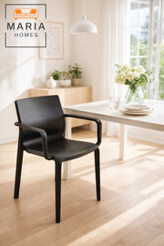 Black Plastic Arm Chair Ð Modern Indoor & Outdoor Dining Chair
