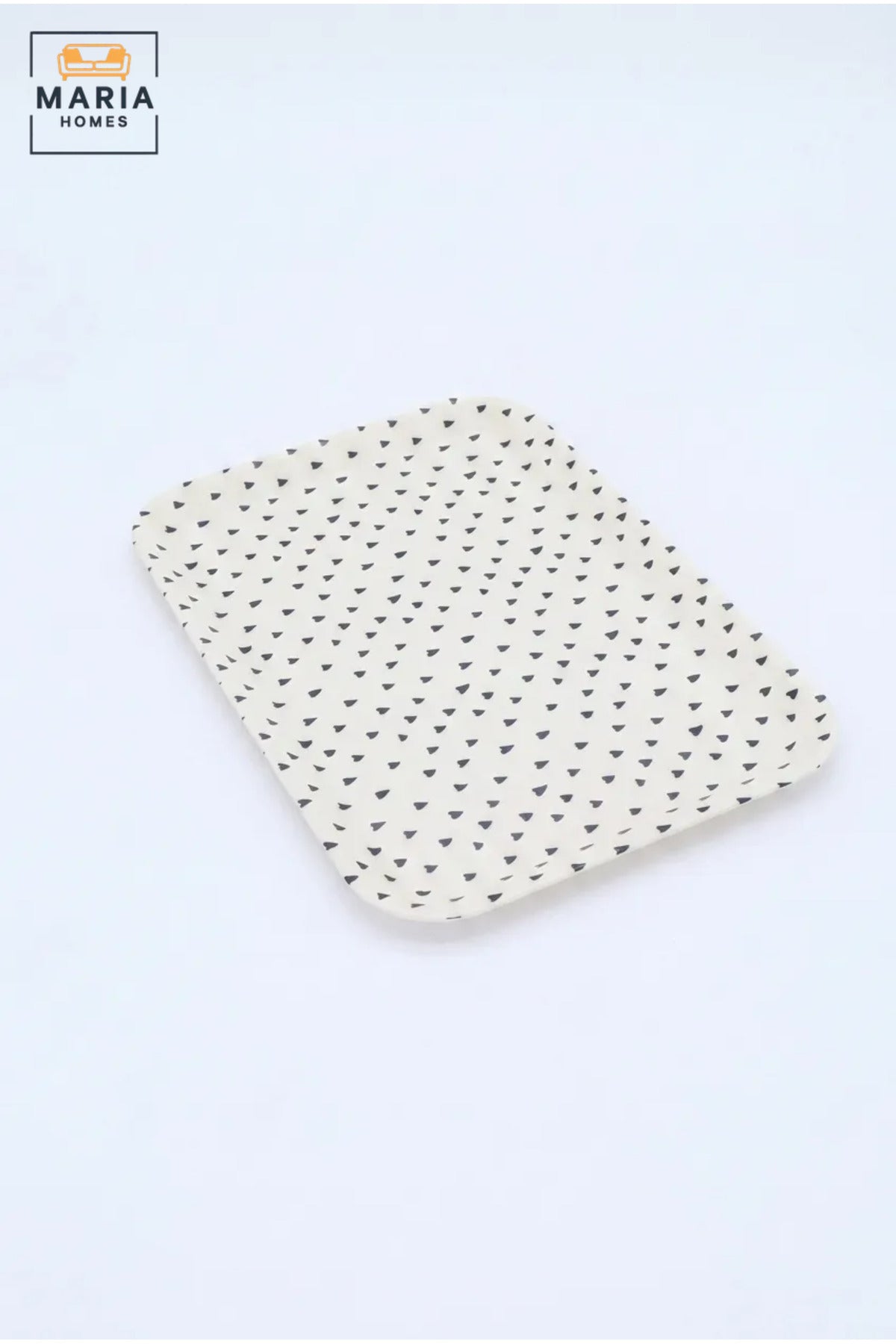 Rectangular Serving Tray with Heart Pattern, Raised Edges and Rounded Corners, Multipurpose Food Tray for Kitchen, Dining, Café and Restaurant