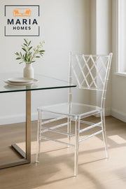 Clear Acrylic Chiavari Chair with Elegant Cross Back Design