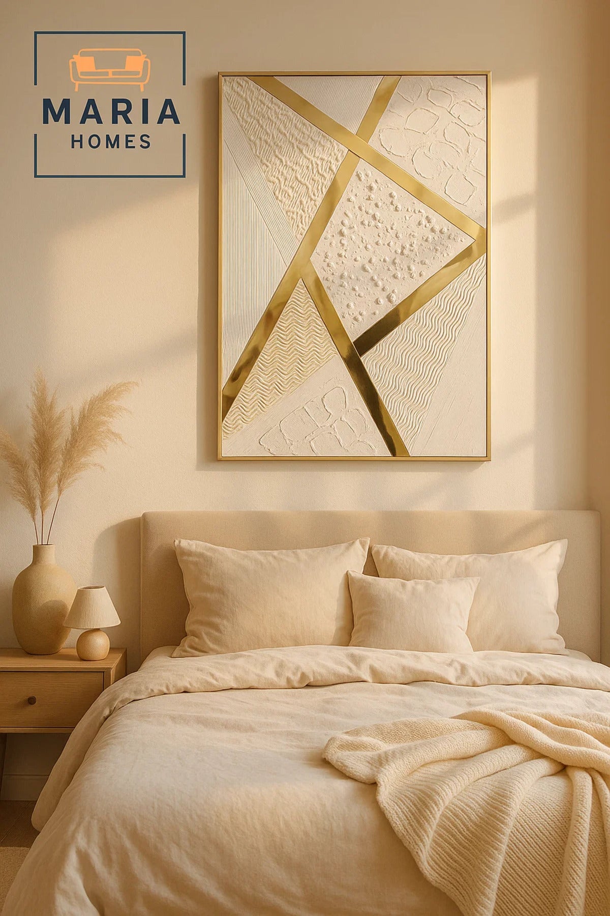 Luxury Geometric Wall Art – Modern 3D Decorative Canvas – Abstract Home Décor