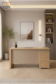 Modern Office Desk with 3 Drawer Pedestal √ê Wooden Executive Computer Workstation Desk