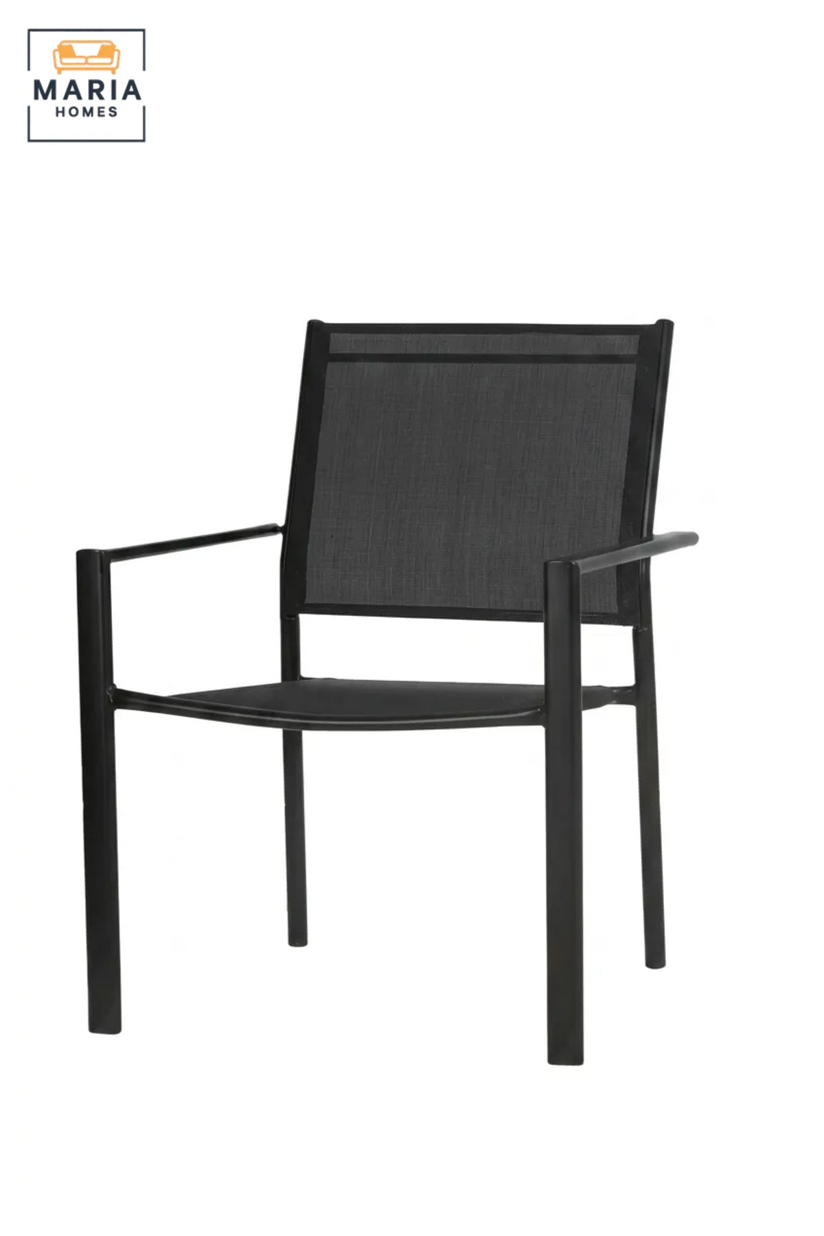 Modern Outdoor Dining Chair with Breathable Mesh Seat and Backrest, Stackable Armchair for Garden, Patio, Balcony, Terrace, Café and Restaurant