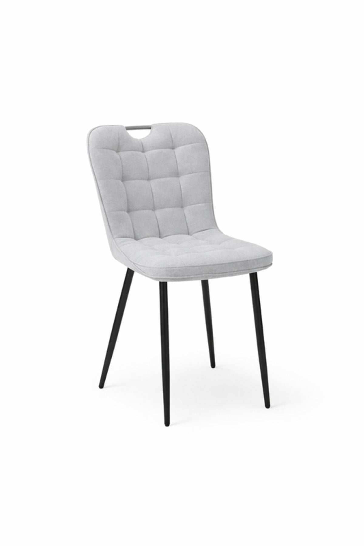 Light Grey Fabric Dining Chair 84x43x49cm Modern light grey fabric Kitchen