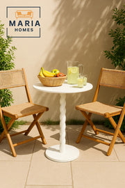 Spiral-Leg Side Table Ð Glossy White Finish