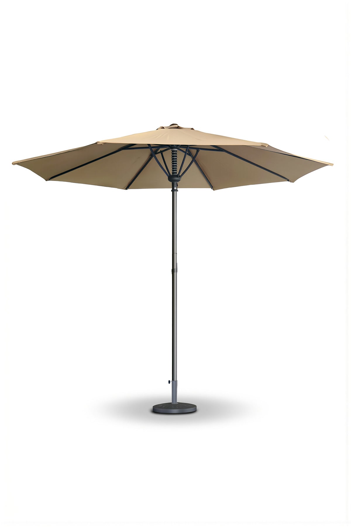 Premium Outdoor Umbrella Awning 300cm Beige Garden Patio Sun Shade Canopy with Sturdy Pole Base