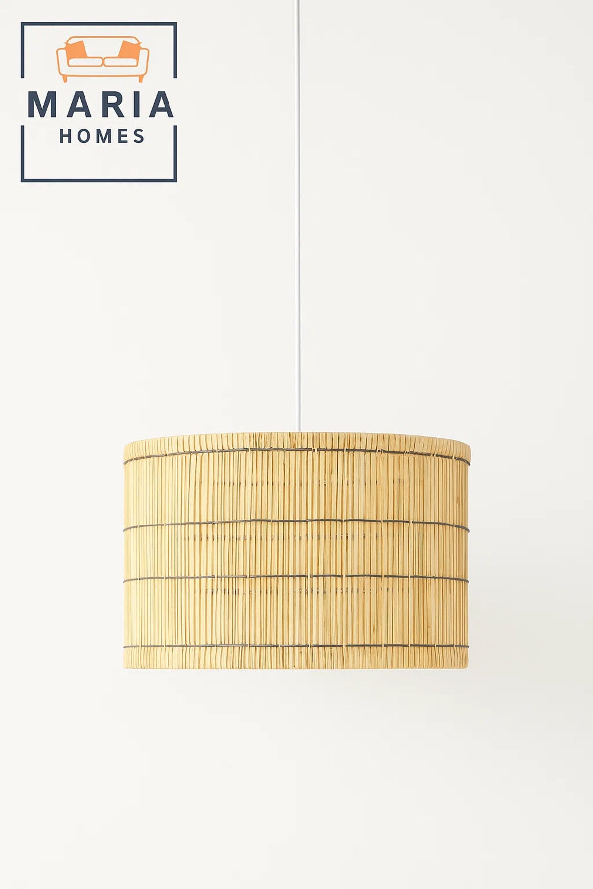 Cylindrical Bamboo Pendant Light