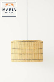 Cylindrical Bamboo Pendant Light