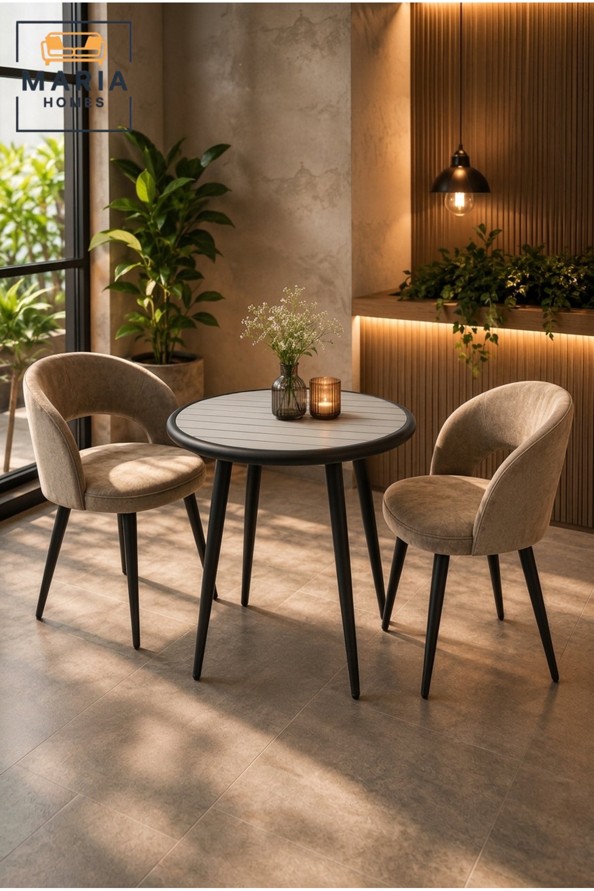 Modern Round Dining Table CafŽ Table Patio Table Outdoor Bistro Table Black Grey