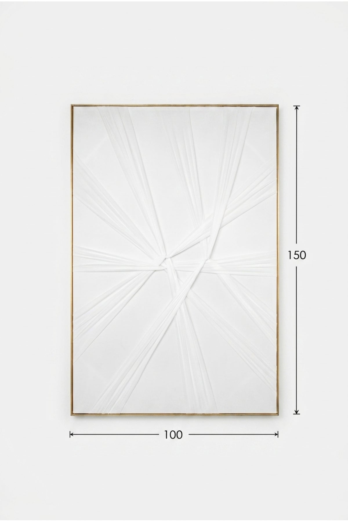Modern White Geometric Framed Wall Art √ê Minimalist Textured Abstract Painting for Living Room, Bedroom, Hallway & Office D≈Ωcor
