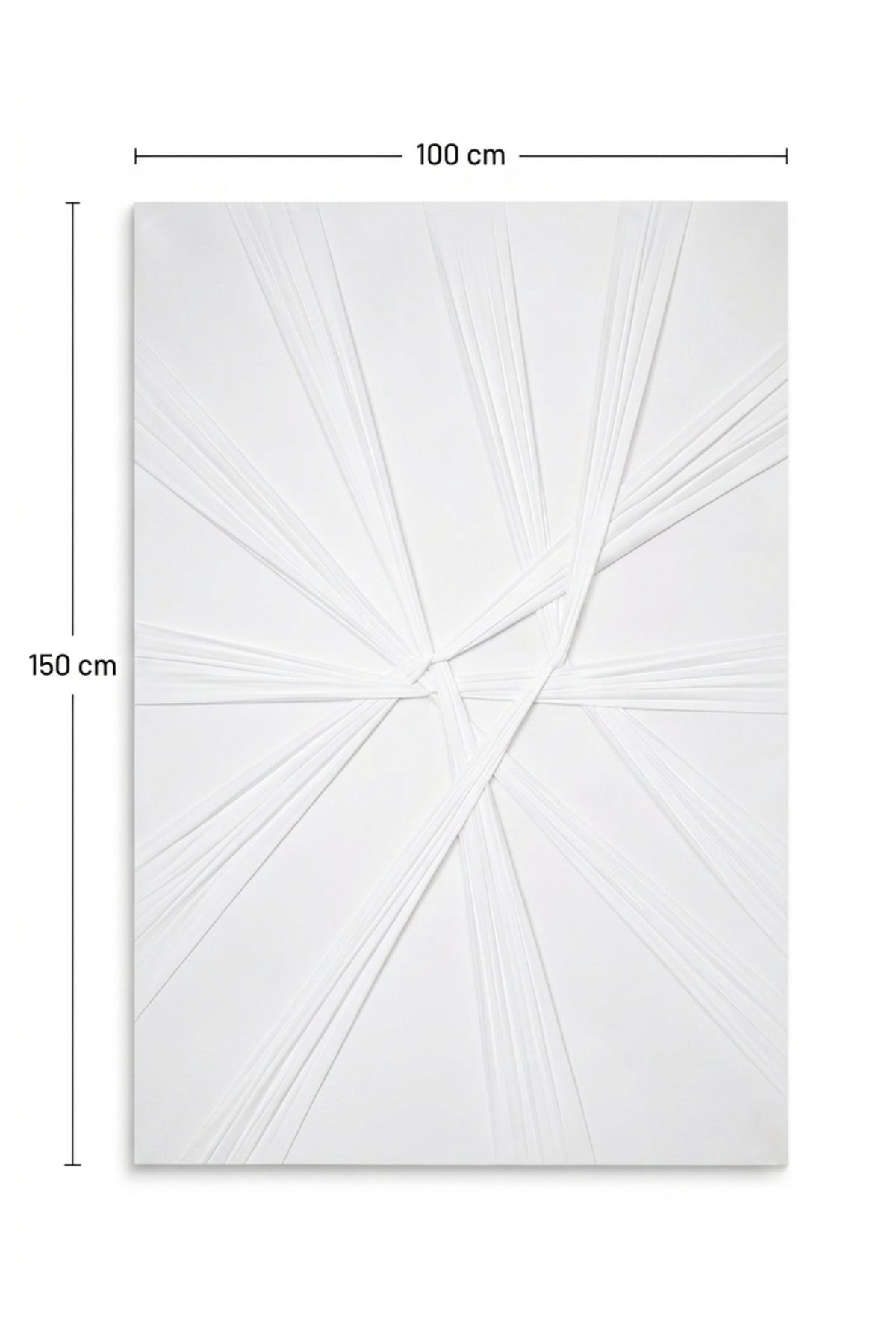 White Textured Abstract Wall Art √ê Modern Vertical Geometric Relief Artwork