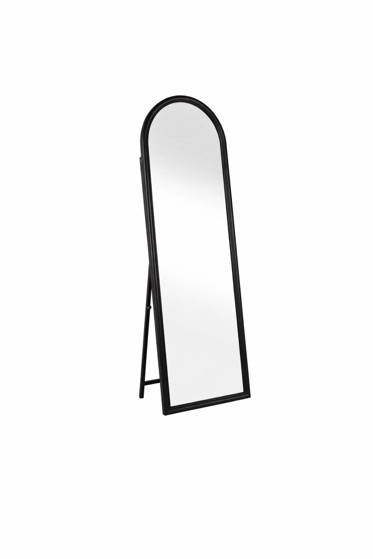 Black Wooden Frame Arch Standing Mirror 170x60cm Full Length Floor black wooden frame