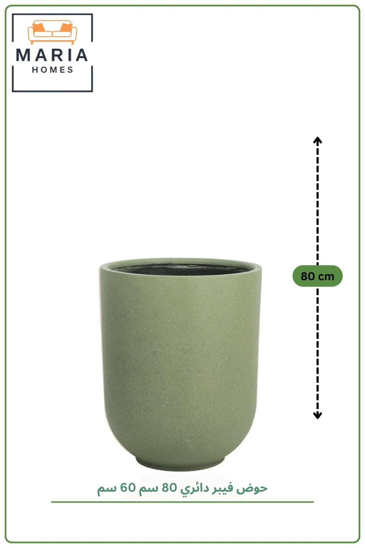 Large Round Light Grey Fiber Planter 80CM x 60CM | Modern Indoor & Outdoor Decorative Pot