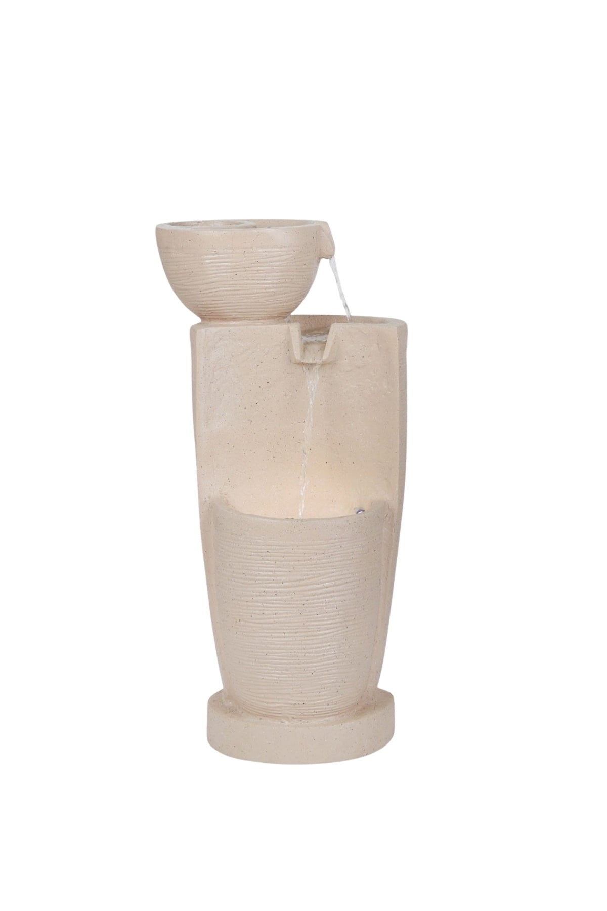Modern Beige Indoor Water Fountain 85cm Decorative Cascading Waterfall for Home Decor