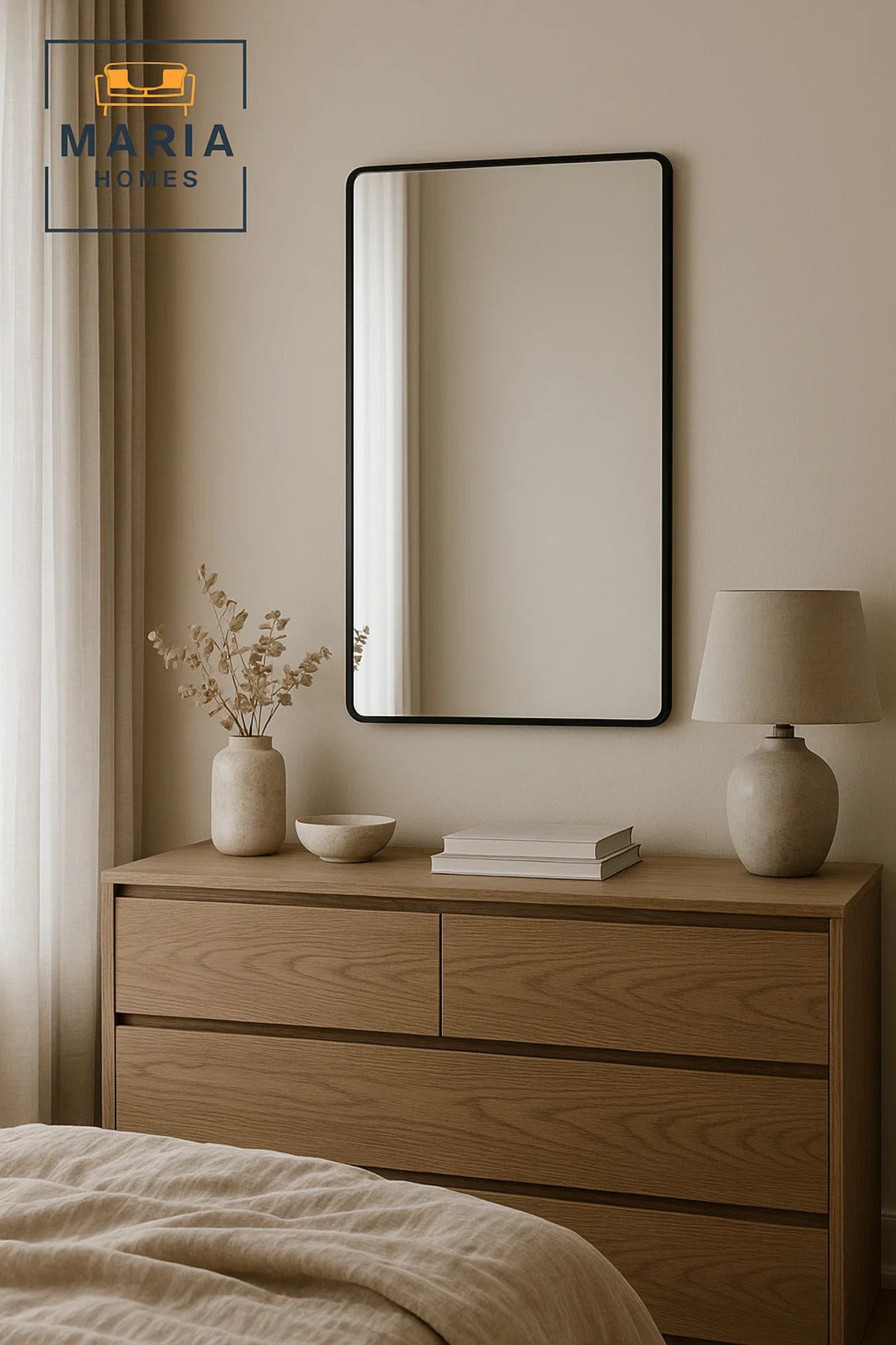 Black Wall Mirror for Bathroom Bedroom Living Room Dressing & Home D≈Ωcor √ê 100_60 cm