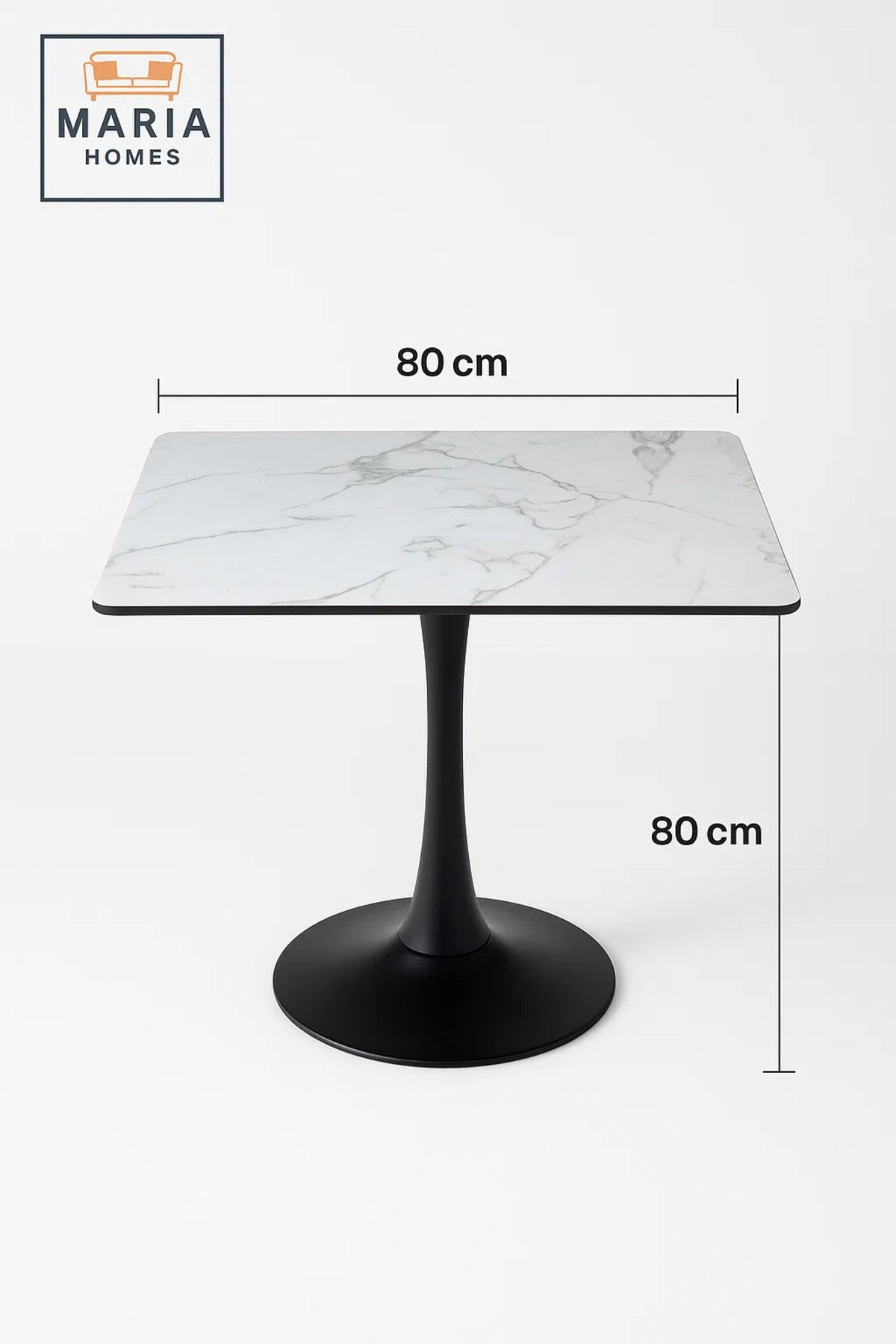 Rectangular White Marble Dining Table √ê Modern Caf≈Ω, Restaurant, Office & Home Furniture 80_80 cm