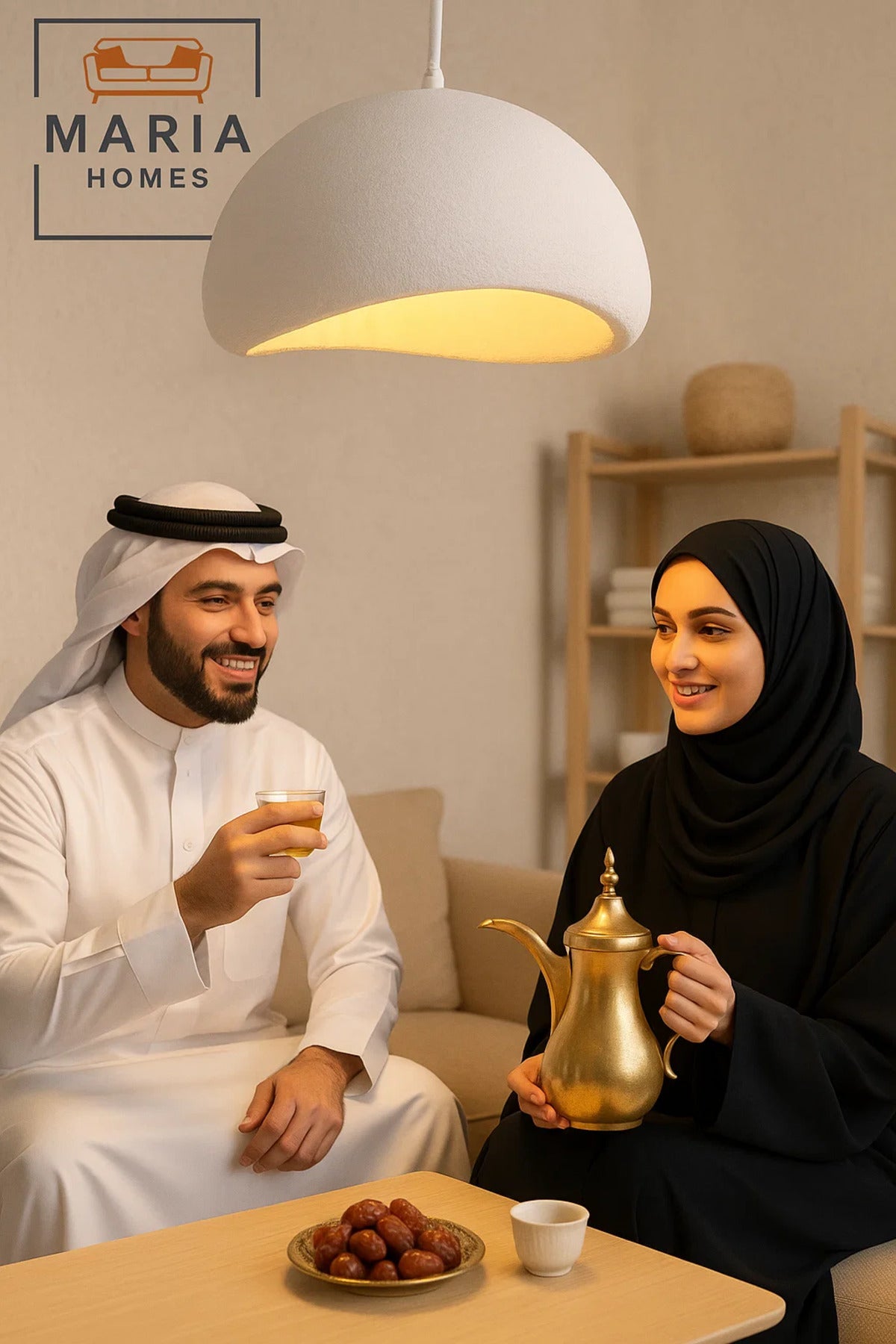 Textured White Dome Pendant Light