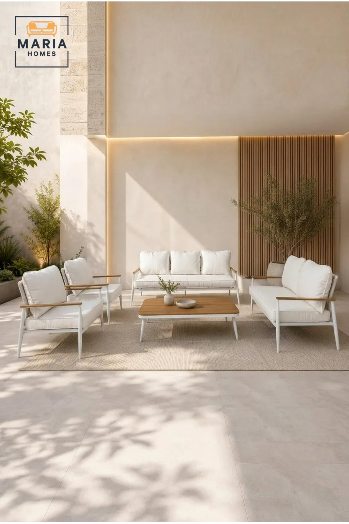 5-Piece Outdoor Patio Sofa Set with Coffee Table √ê Modern Garden & Terrace Conversation Set