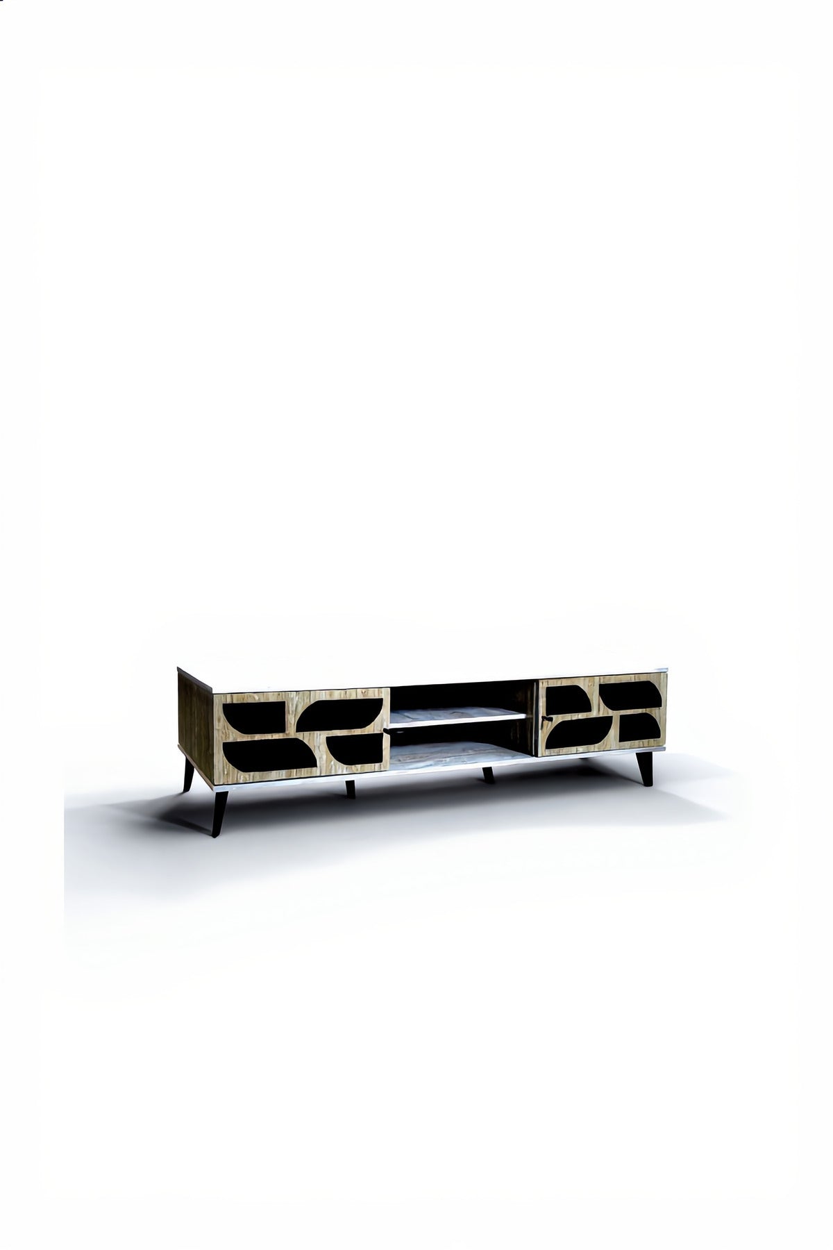 Modern Beige TV Stand Media Console 180cm with Storage for Living Room Entertainment Center Unit
