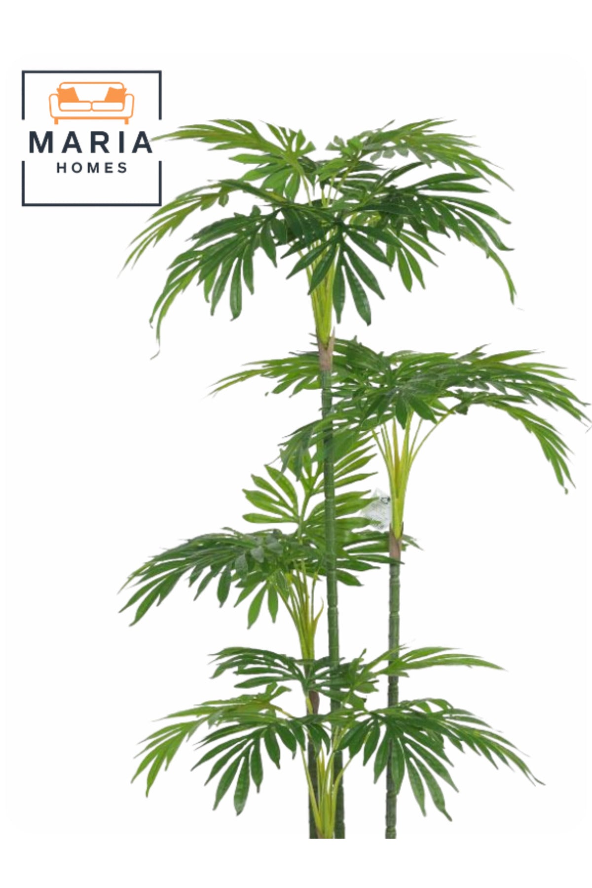 Artificial Bamboo Tree 130 cm with 7 Branches Ð Indoor Decorative Plant with Beige Pot for Home