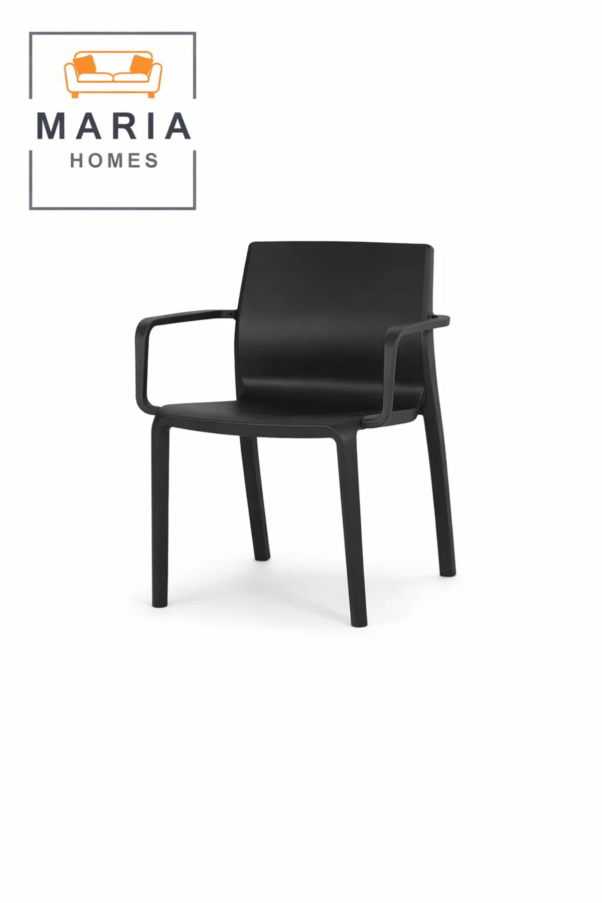 Black Plastic Arm Chair Ð Modern Indoor & Outdoor Dining Chair
