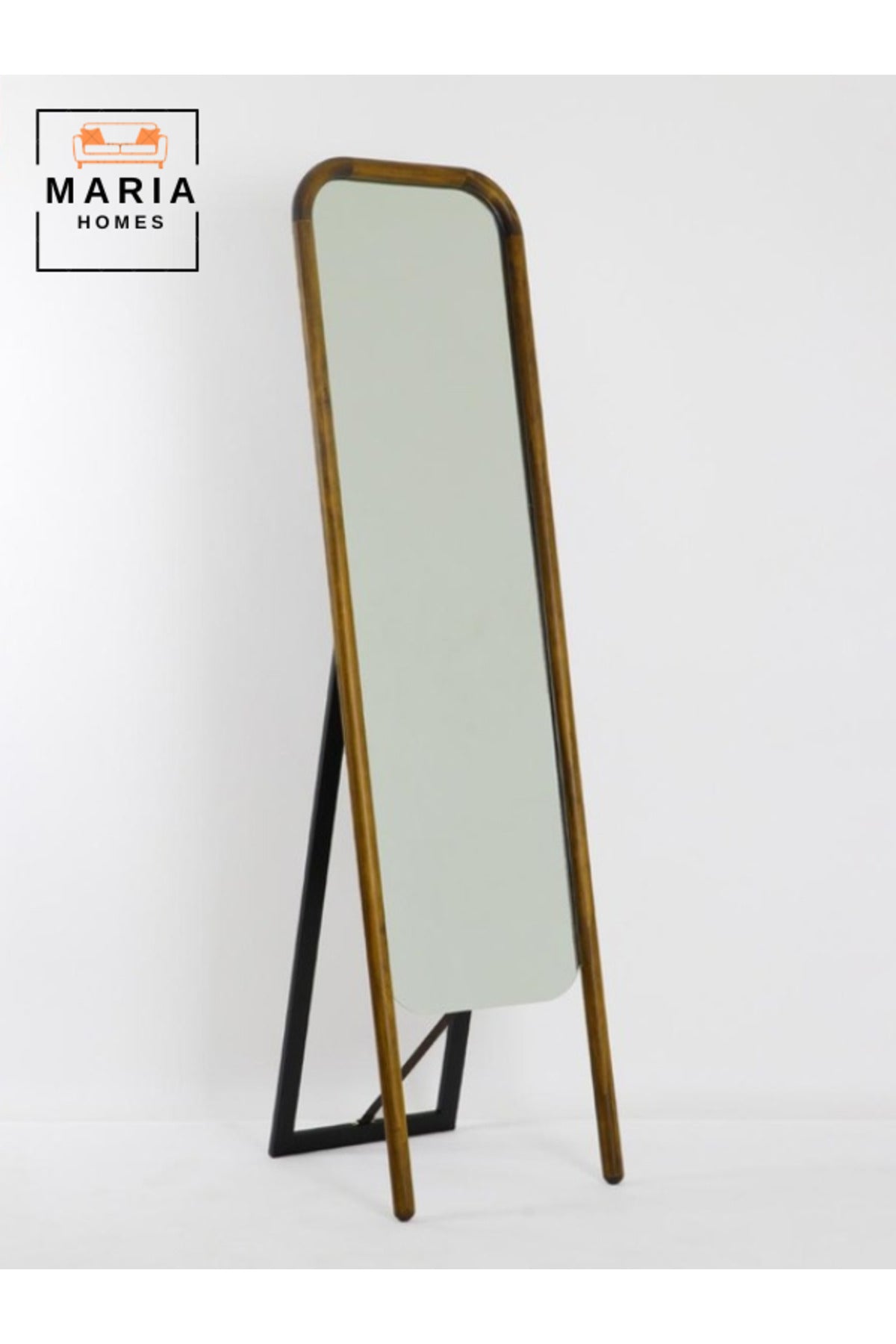 Modern Full-Length Standing Mirror with Dark Wood Frame Ð 170x45 cm for Bedroom & Dressing Room
