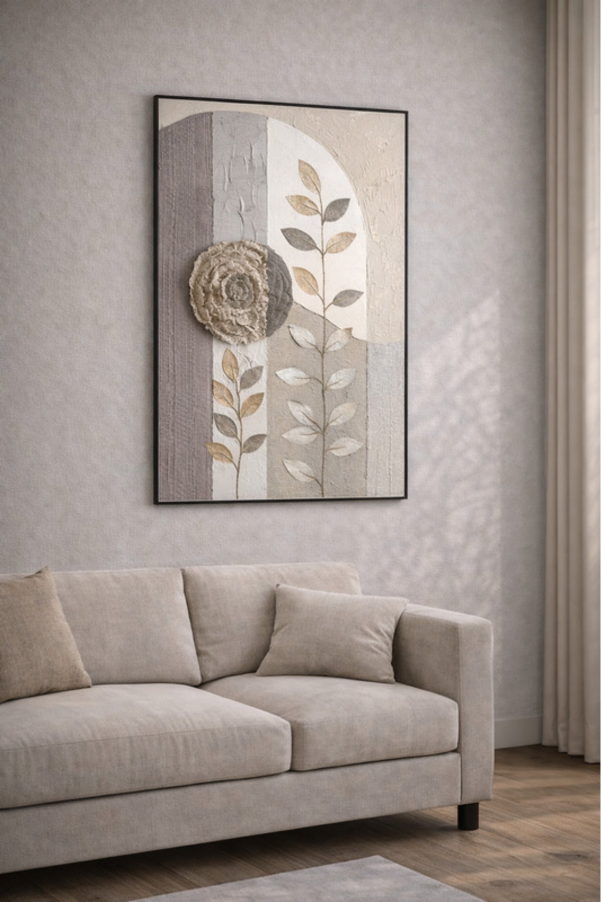 Modern Floral Decorative Wall Art Panel for Living Room and Office 120x80cm modern