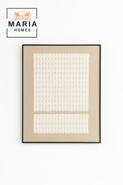 Large White & Beige Minimalist Pattern Wall Art Ð Framed Canvas 120_80 cm