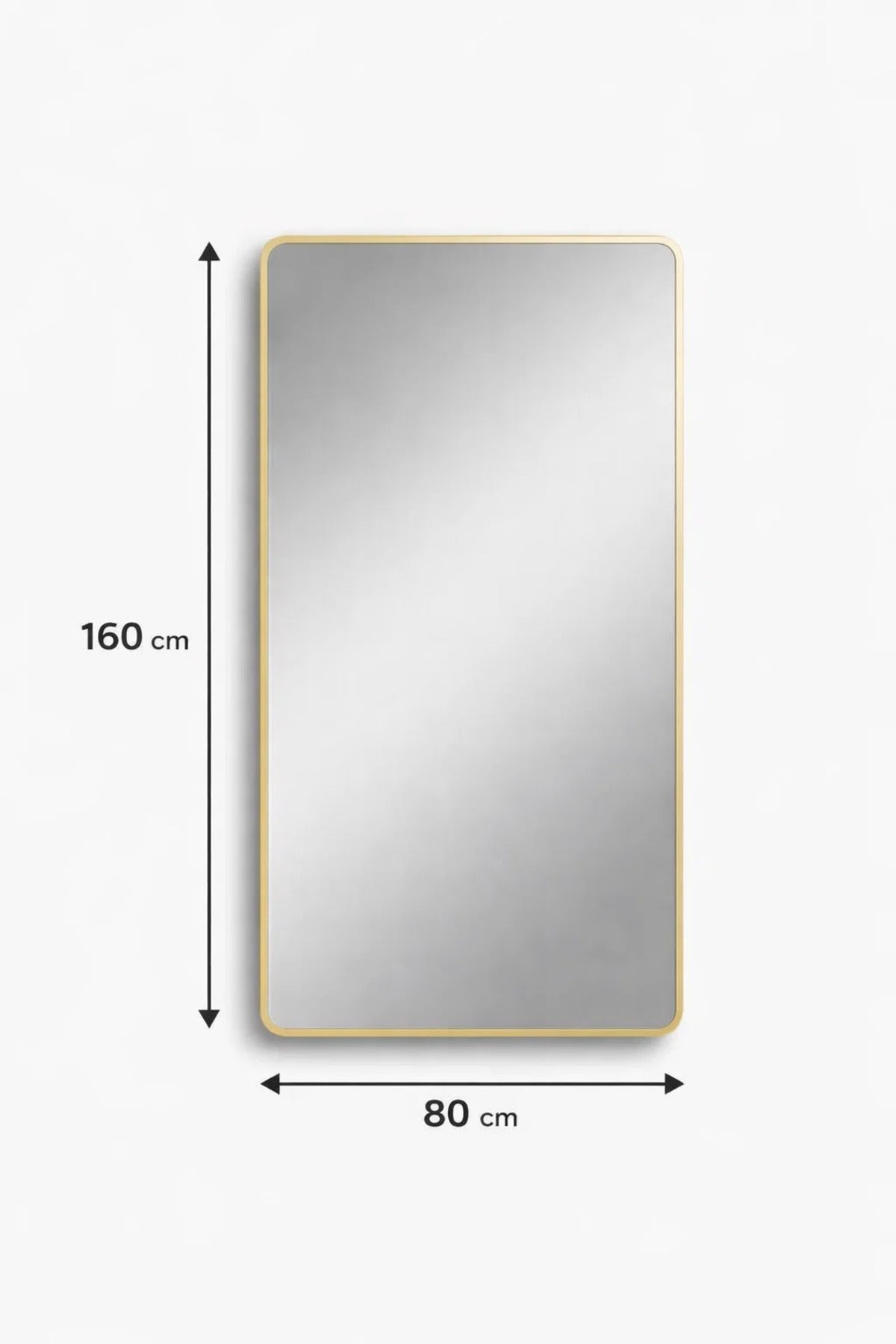 Gold Rectangular Wall Mirror for Bedroom, Bathroom, Dressing & Home D≈Ωcor