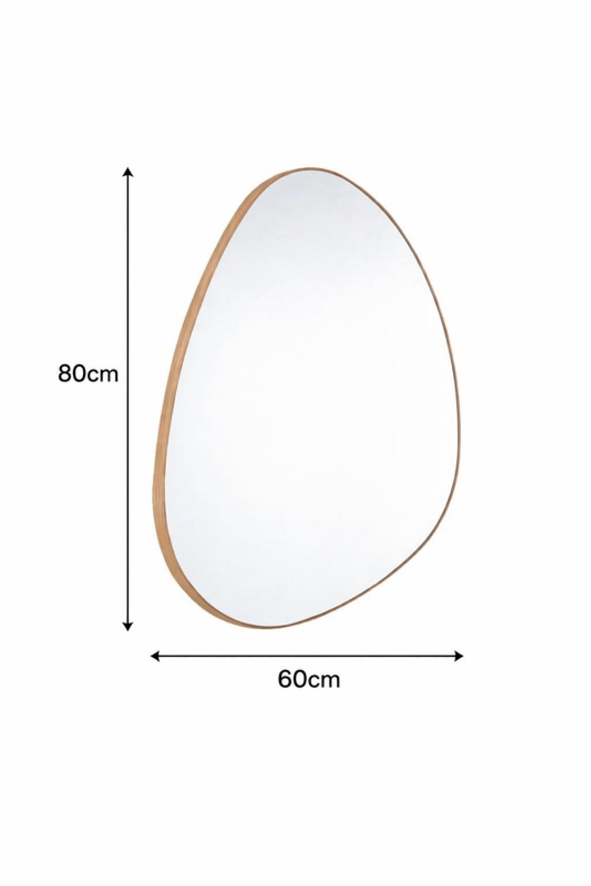 Modern Irregular Wall Mirror with Minimal Frame for Bathroom & Entryway