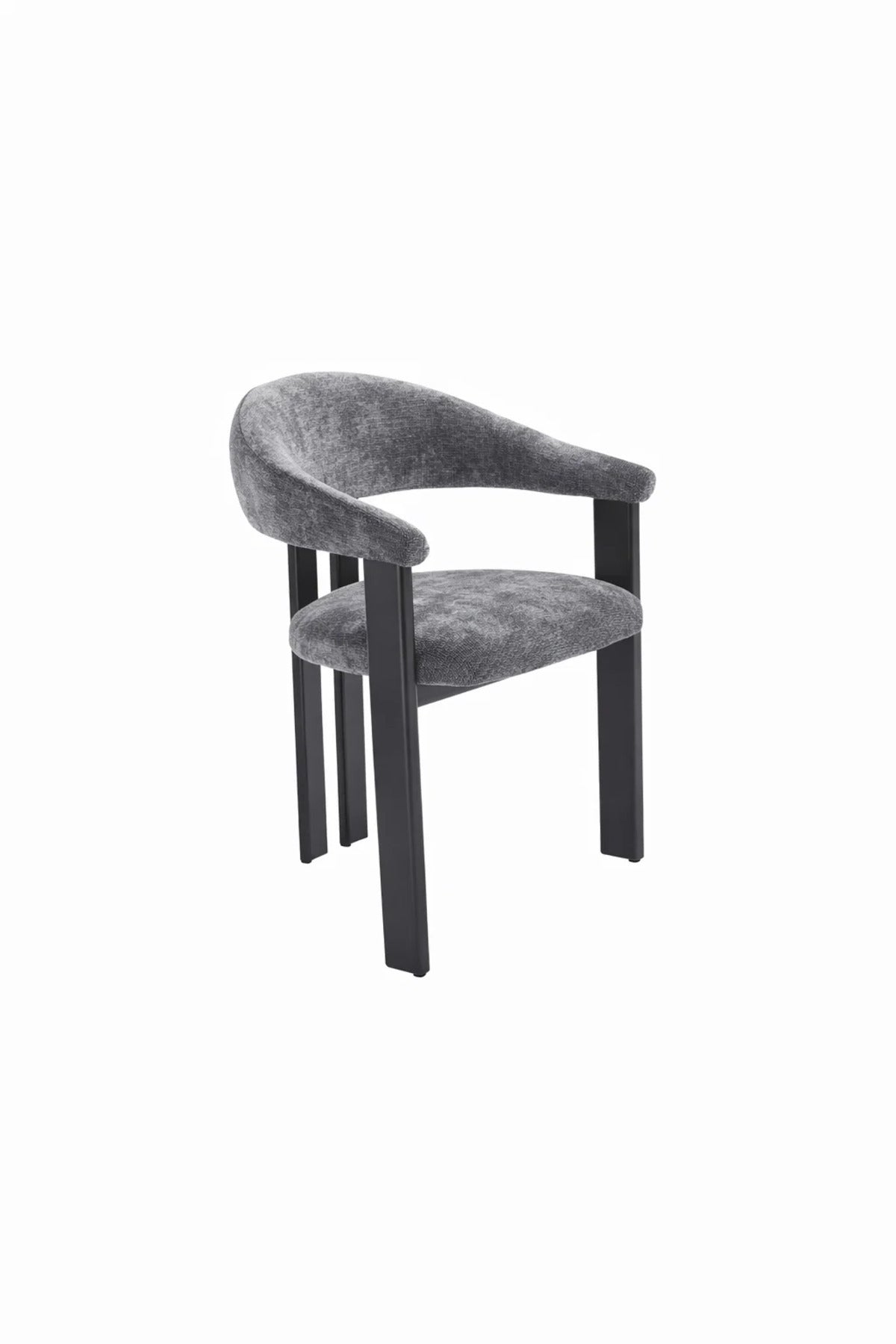 Dark Grey Armchair with Black Wooden Legs, 79x48x49 CM dark grey armchair Dining Room