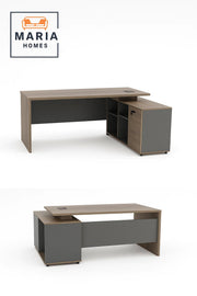 Office Desk with Side Storage and Lockable Drawer-size160*70CM