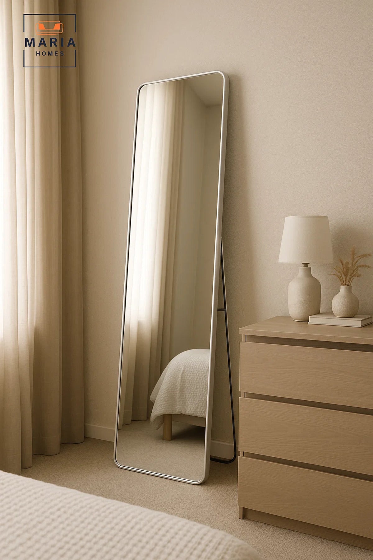 Silver Full Length Standing Mirror for Bedroom Wall Mounted Dressing Mirror Home D≈Ωcor Rectangular