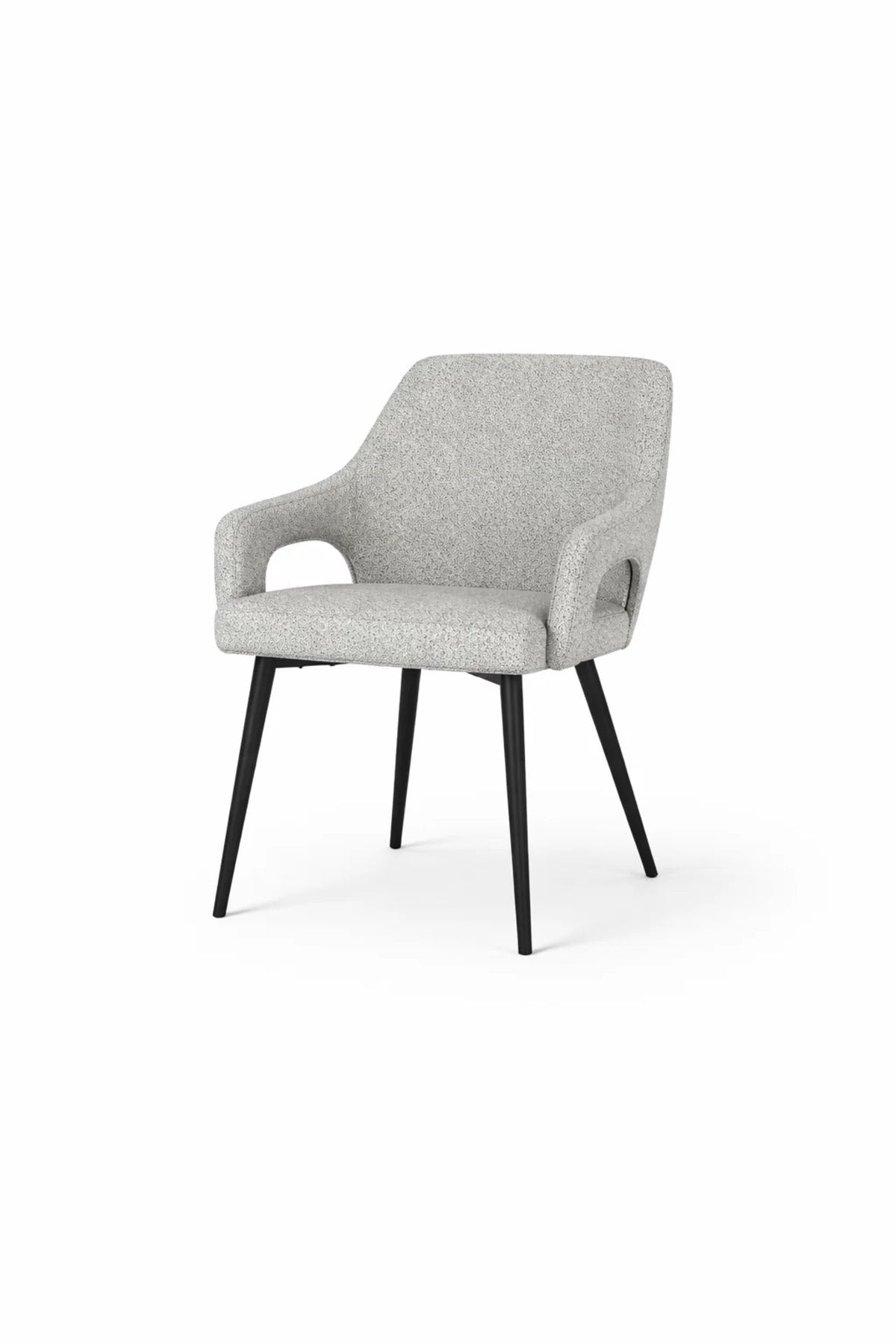 Modern Upholstered Dining Chair with Armrests Contemporary Design