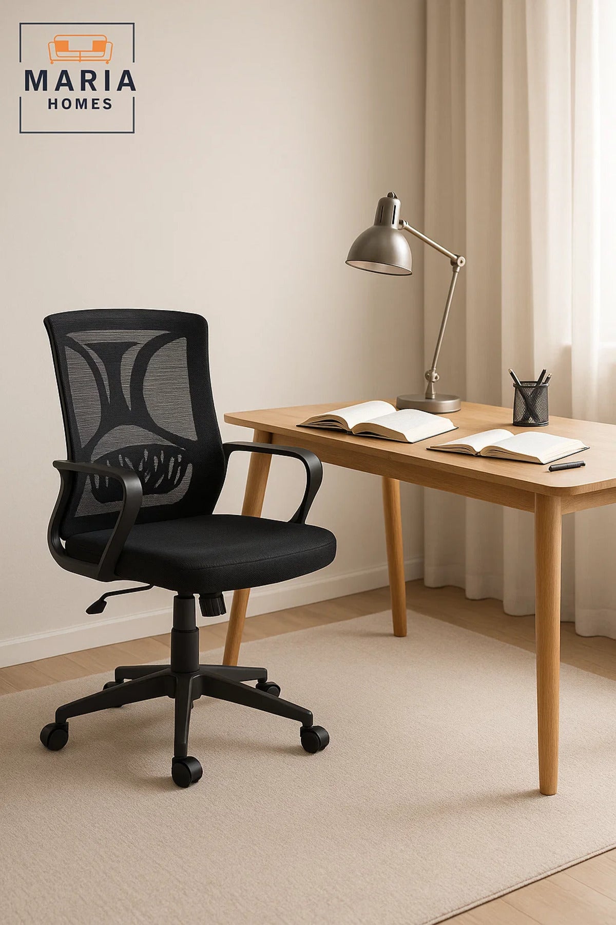 Ergonomic Black Office Chair with Mesh Back Ð Adjustable Height, Swivel & Comfortable Design