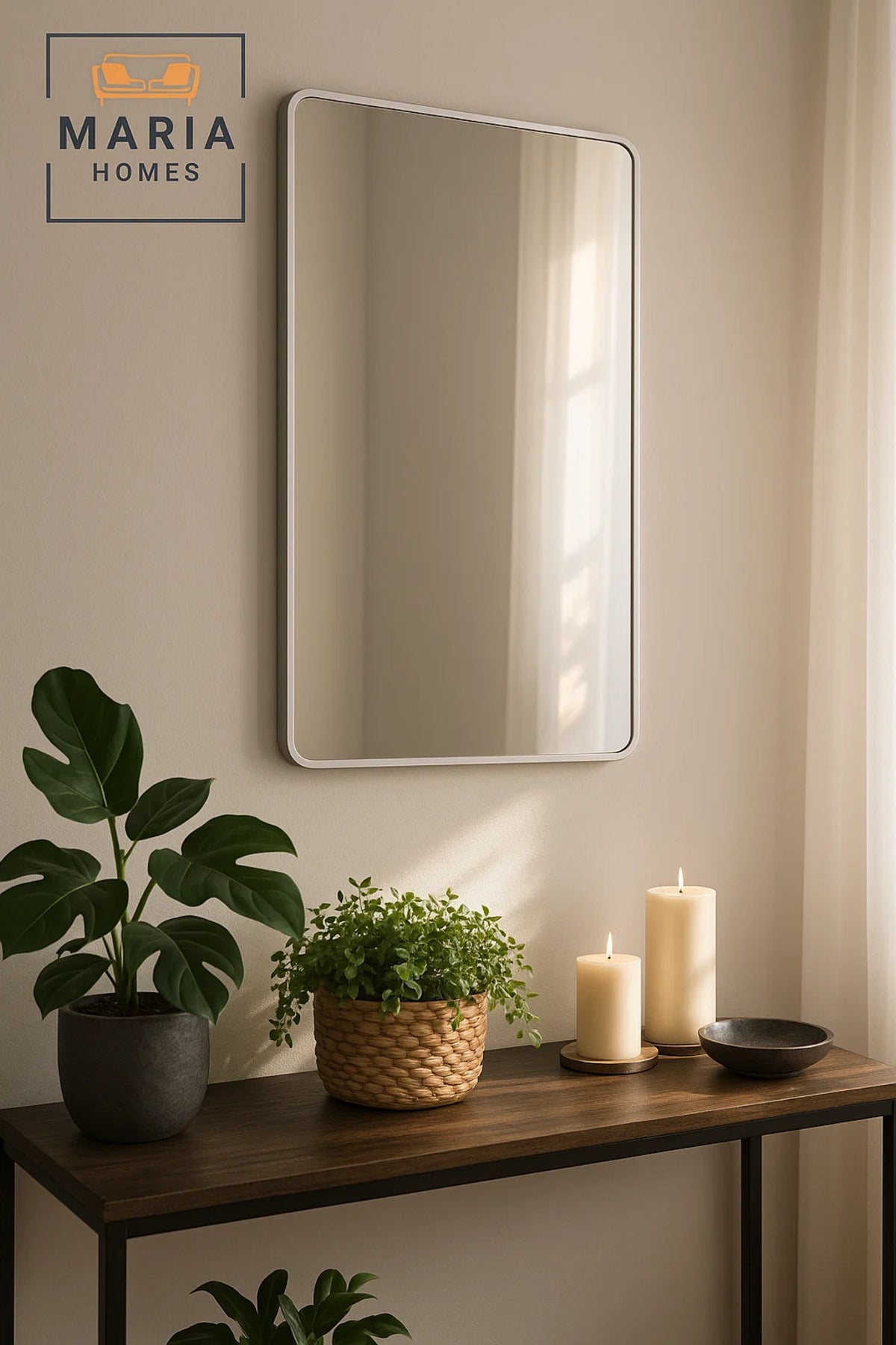 Modern Silver Wall Mirror for Bathroom Bedroom Living Room Dressing & Home D≈Ωcor √ê 100_60 cm