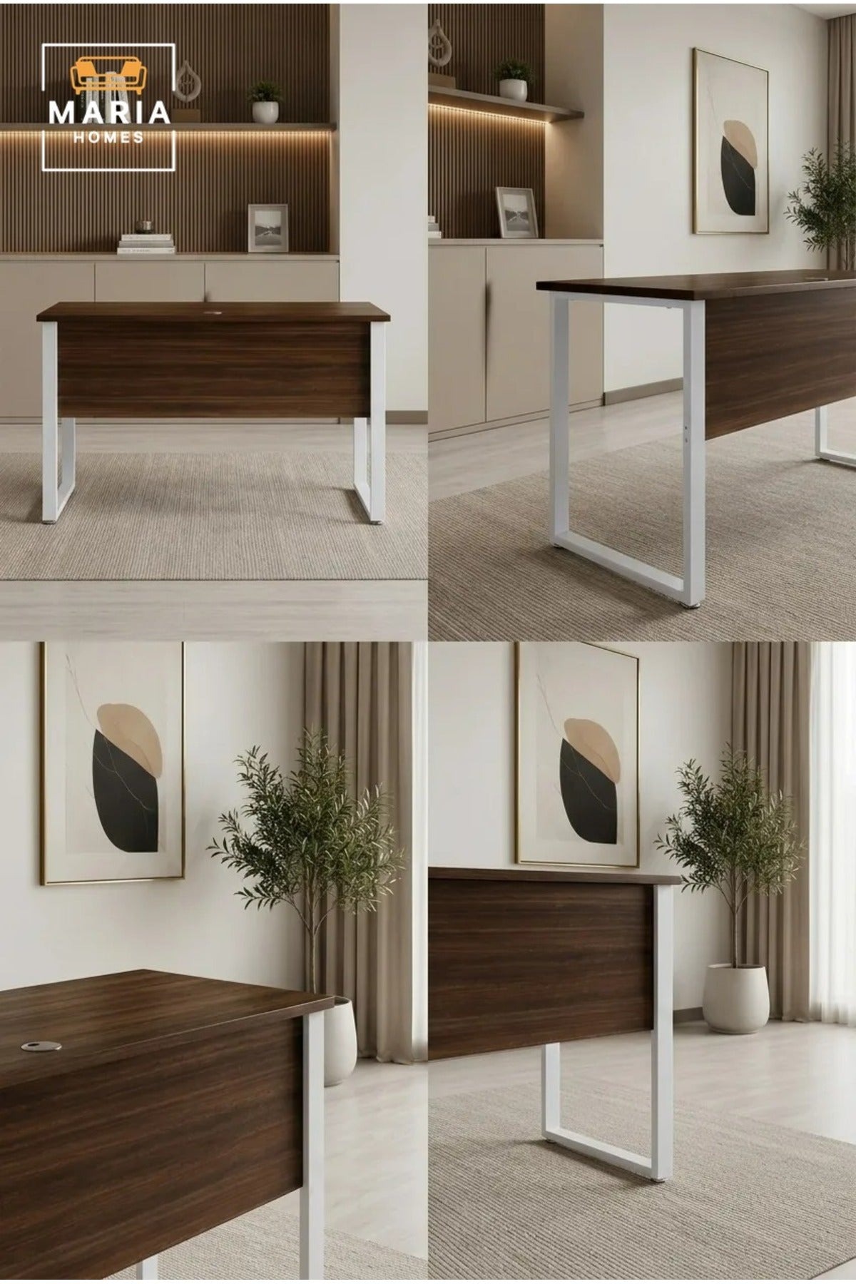 Modern Office Desk with Metal Frame √ê Computer Workstation Table for Home & Office
