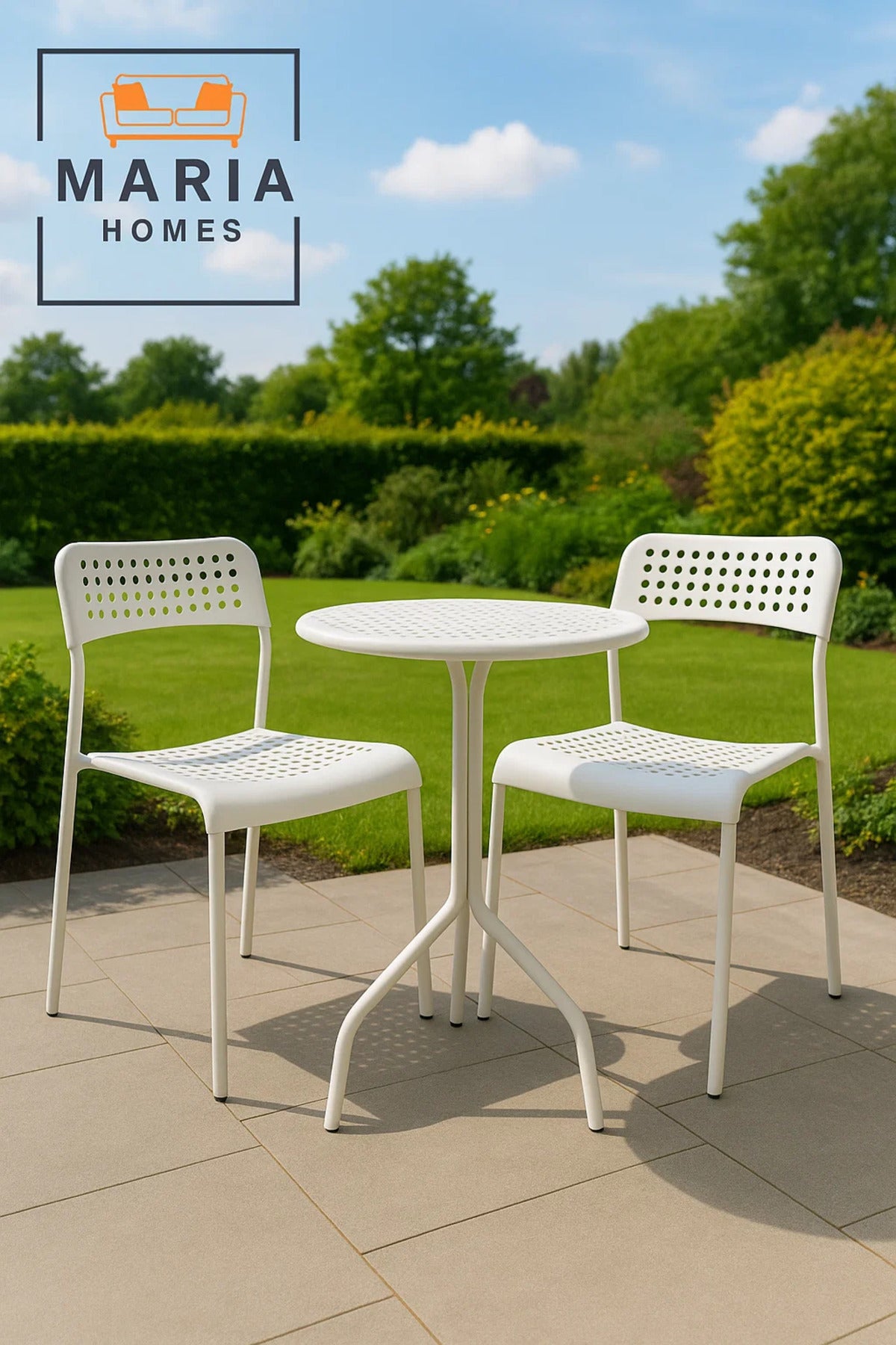 White Perforated Plastic Chair Ð Lightweight, Stackable & Ventilated Seating Solution