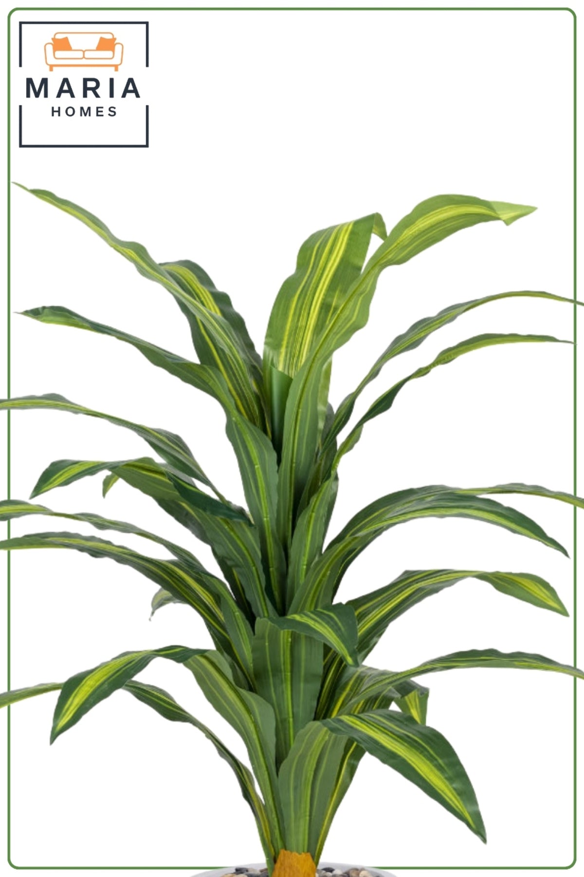 Artificial Dracaena Plant 100 CM with Modern Plastic Pot Indoor Decor