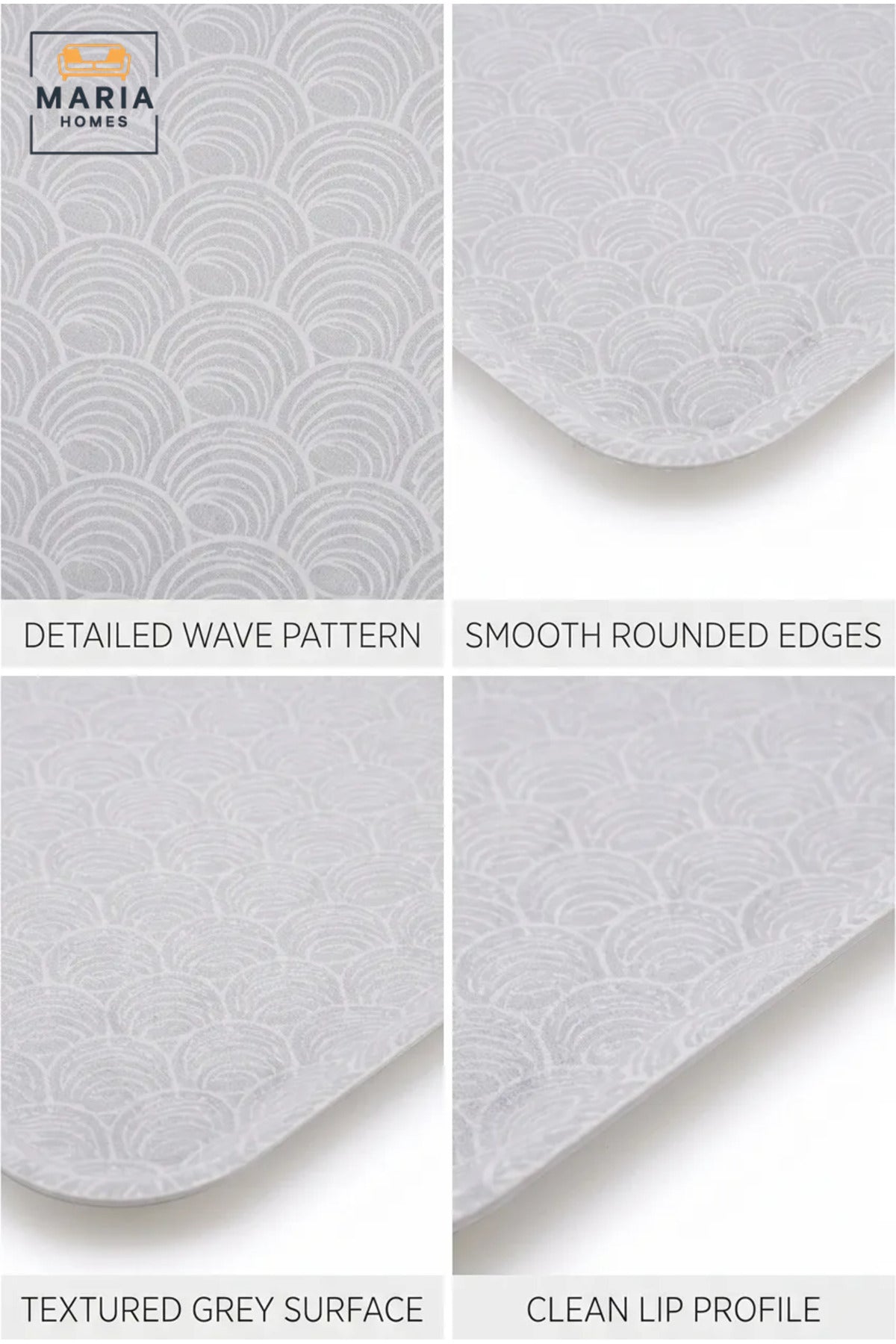 Rectangular Serving Tray with Geometric Pattern, Raised Edges and Rounded Corners, Multipurpose Food Tray for Kitchen, Dining, Café and Restaurant