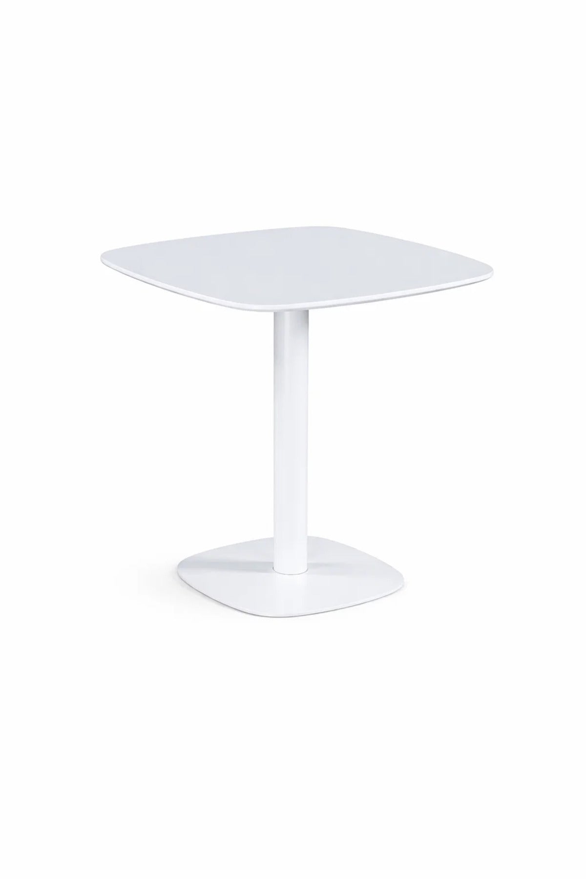 Premium White Square Bistro Table 70x70cm Modern Wooden Dining Furniture for Home Cafe Kitchen
