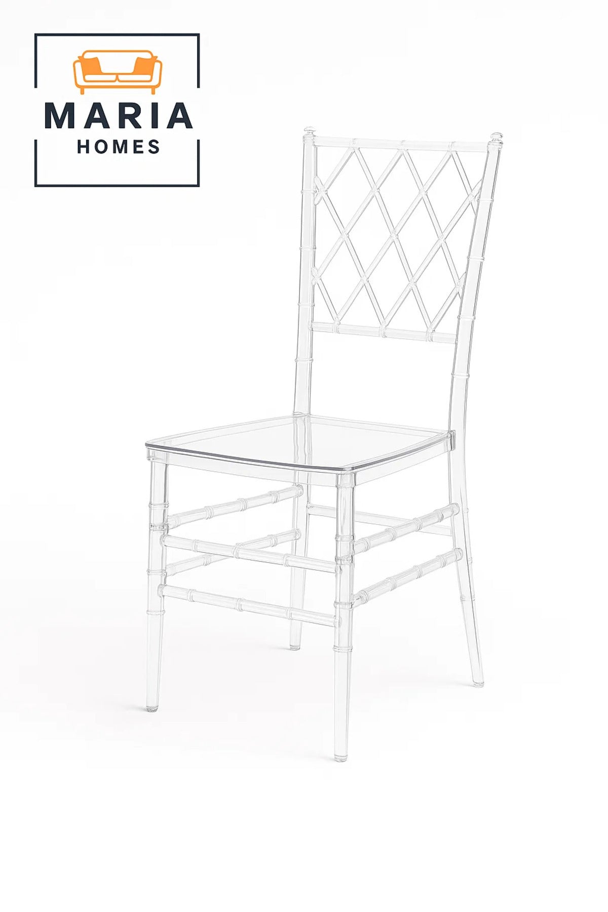 Clear Acrylic Chiavari Chair with Elegant Cross Back Design